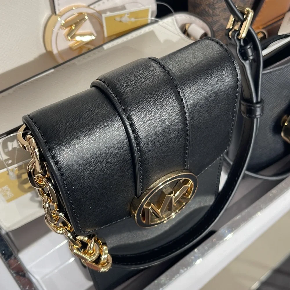 MICHAEL KORS CARMEN SMALL FAUX LEATHER PHONE CROSSBODY BAG - Picture 4 of 16